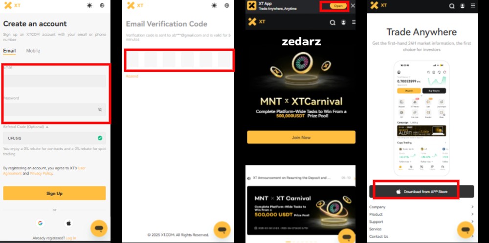 نحوه دانلود صرافی ایکس تی