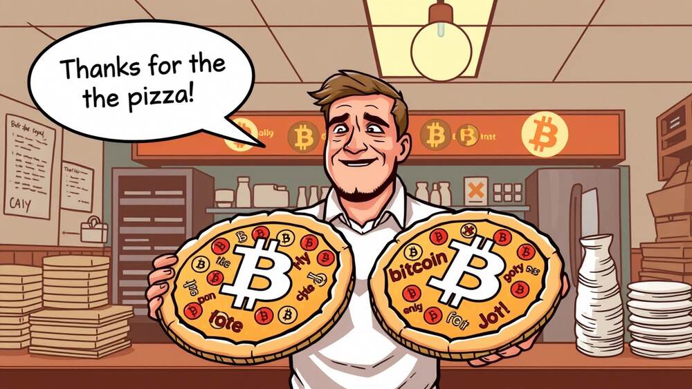 بیت کوین و پیتزا