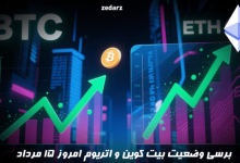 برسی وضعیت بیت کوین و اتریوم امروز