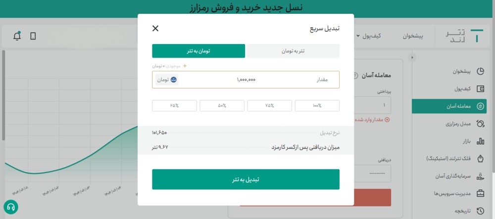 صرافی تترلند