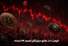 قیمت ارز های دیجیتال امروز 22 خرداد