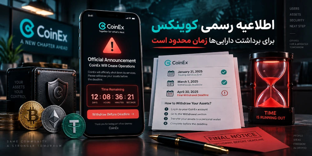 راهنمای خروج دارایی کاربران ایرانی از CoinEx پیش از تعطیلی