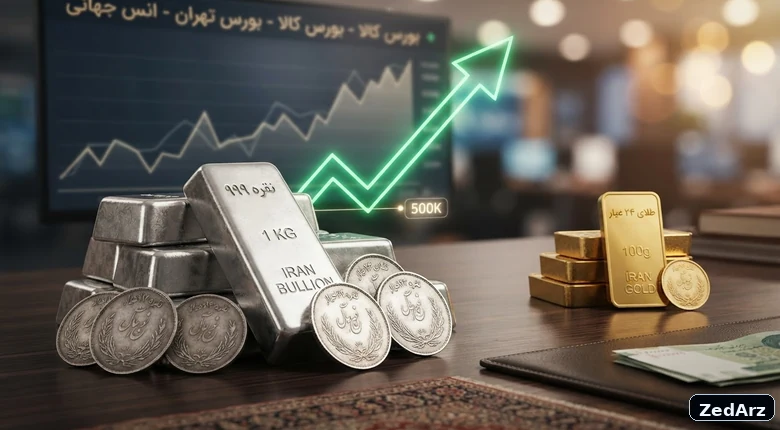 نقره بالای ۵۰۰ هزار تومان در مقایسه با طلا برای تصمیم سرمایهگذاری