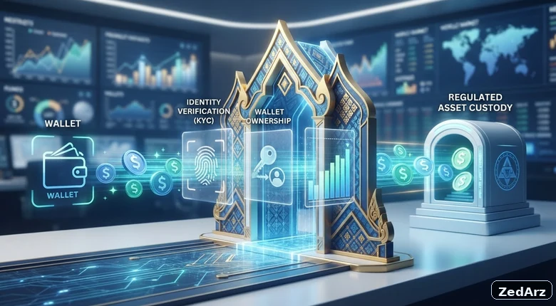 تصویر مفهومی محدودیت انتقال تتر و استیبل کوین در تایلند