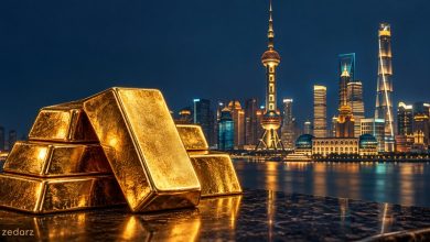 تصویر مفهومی شمش طلا و صندوقهای ETF طلای چین