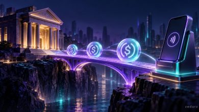 تصویر مفهومی اتصال بانک و پرداخت دیجیتال پس از خرید کوینمی توسط پالیگان