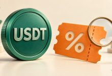 تصویر مفهومی تتر و برچسب تخفیف طرح سهمیهای