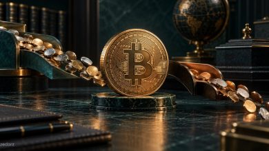 تصویر مفهومی بیت‌کوین و جریان ورود و خروج سرمایه صندوق‌ها