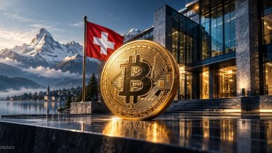 تصویر مفهومی بیت‌کوین و پرچم سوئیس برای خبر تأیید ETF