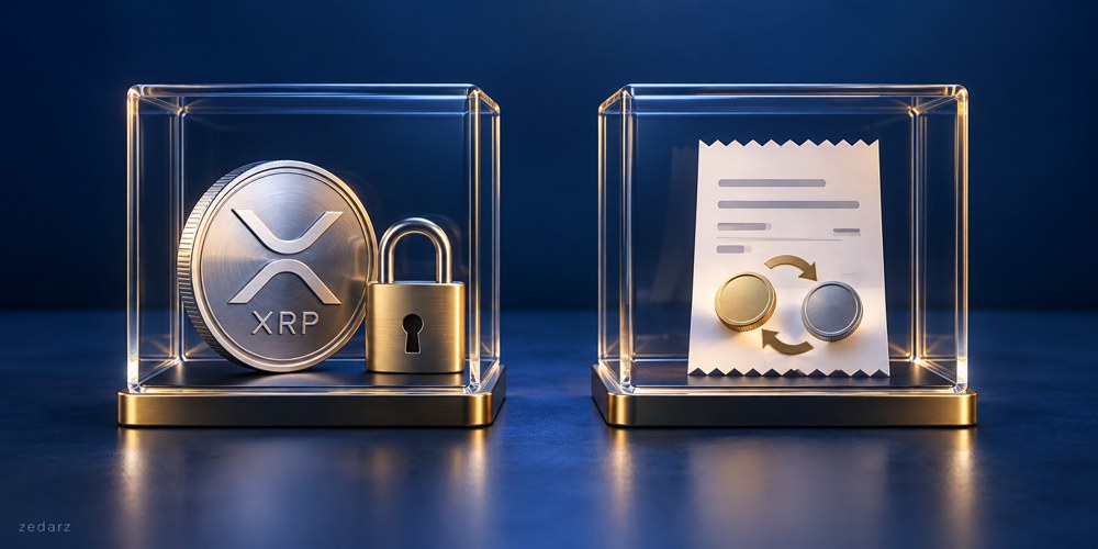 تصویر مفهومی تفاوت حضانت XRP با خرید و مبادله توکن