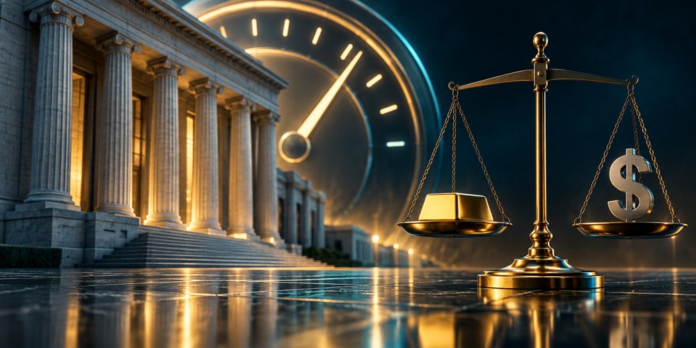نمای مفهومی اثر سیاست پولی بر طلا و دلار