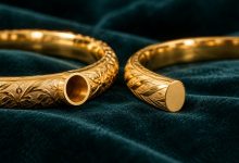 تصویر مفهومی مقایسه مقطع النگوی طلای توخالی و توپر